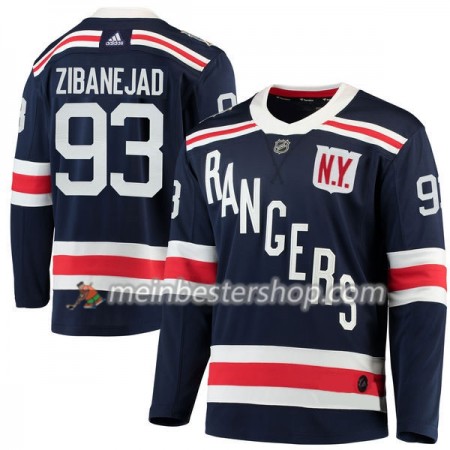 New York Rangers Mika Zibanejad 93 2018 Winter Classic Adidas Marineblau Trikot Authentic - Herren